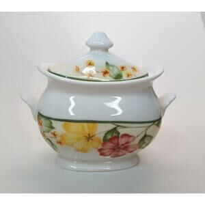 Westbury Court by Jessica McClintock Floral Green Band Sugar Bowl